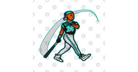 24 KEN GRIFFEY JR ART - Ken Griffey Jr - Sticker | TeePublic