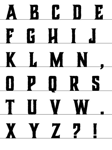 Block Letters Printable