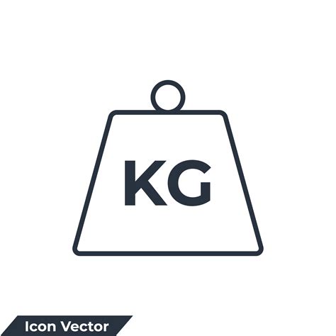 weight icon logo vector illustration. Kilogram dumbbell symbol template ...