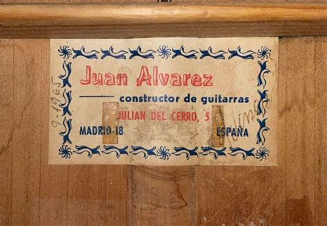 Juan Alvarez 1965 - Vintage Guitar World