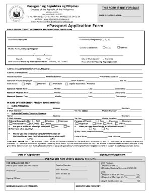 Epassport Application Form - Fill and Sign Printable Template Online