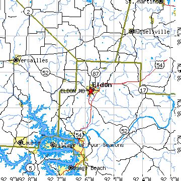 Eldon, Missouri (MO) ~ population data, races, housing & economy