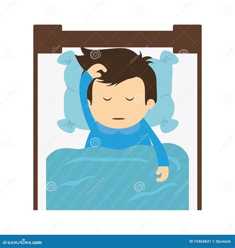 Boy Sleeping Icon. Resting and Sleep Design. Vector Graphic Stock Vector - Illustration of ...