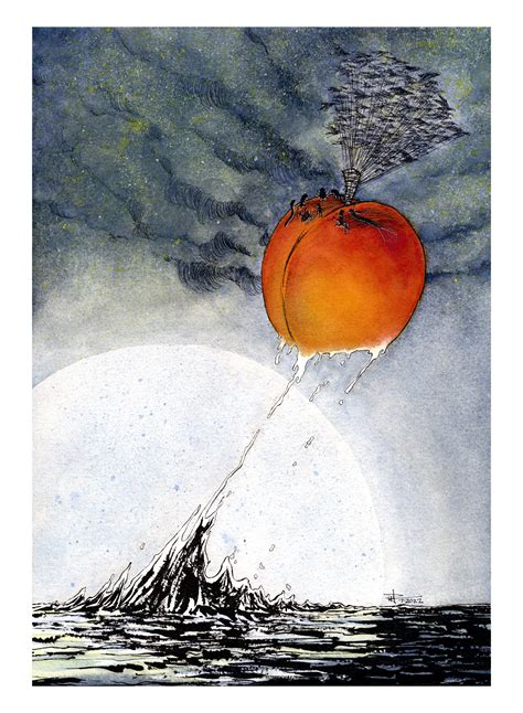 James and the Giant Peach Ink and Watercolor Artist Print - Etsy