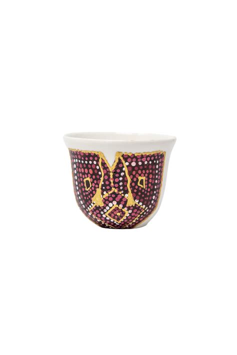 A Set of Arabic Coffee Cups with Hand-drawn Designs Inspired by ...