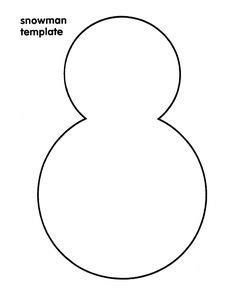 Snowman Template. cut him out and glue onto a color piece of paper and let the kids add eyes and ...
