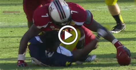 Jadeveon Clowney Hit: The Outback Bowl Blast vs. Michigan | Fanbuzz