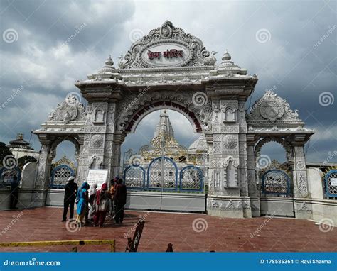 Prem Mandir Temple in Mathura India Editorial Stock Image - Image of temple, place: 178585364