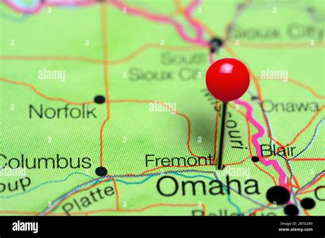 Fremont nebraska on a map hi-res stock photography and images - Alamy