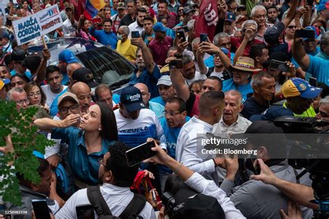 Maria Corina Machado, a former lawmaker and opposition leader, left ...