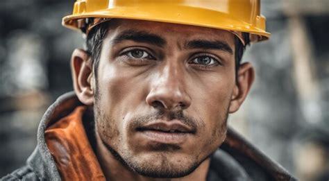 Premium Photo | Portrait of a construction worker hard worker at work ...