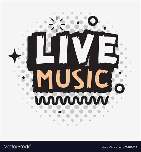 Live music in the concert type design Royalty Free Vector