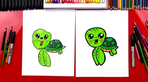 Art Hub For Kids How To Draw A Turtle / Step by step drawing tutorial on how to draw a turtle ...