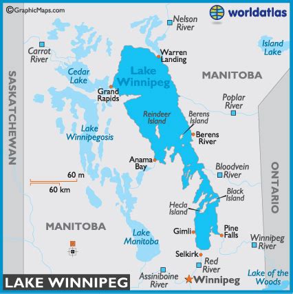 Lake Winnipeg Map and Map of Lake Winnipeg Depth Size History ...