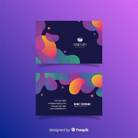 Free Vector | Colorful business card template