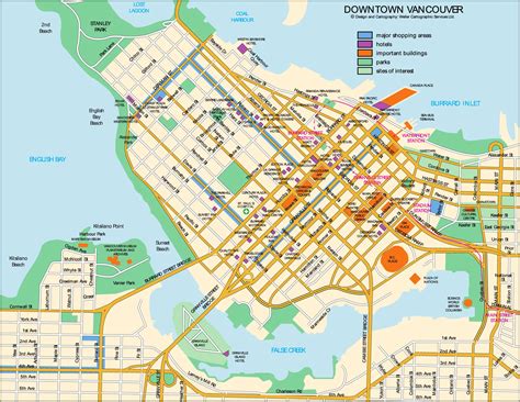 Vancouver Downtown Map Printable