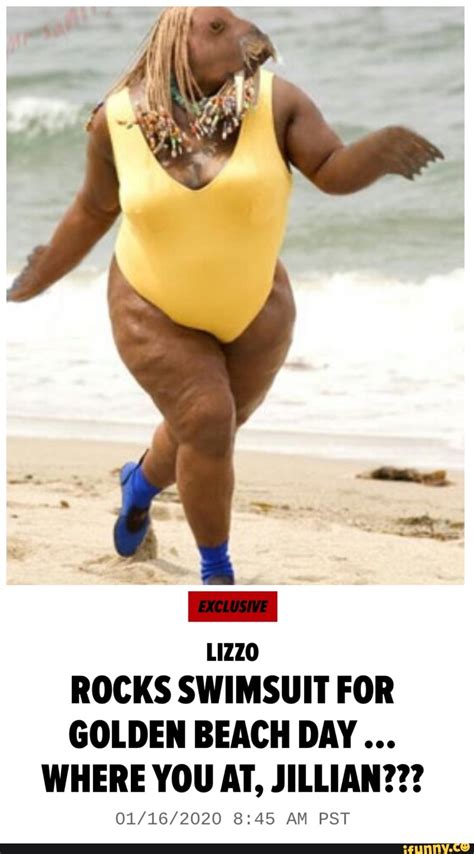 LIZZO ROCKS SWIMSUIT FOR GOLDEN BEACH DAY WHERE YOU AT, JILLIAN??? 01/16/2020 8:45 AM PST ...