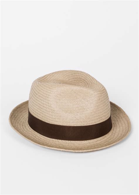 Paul Smith Stone Panama Straw Hat for Men - Lyst