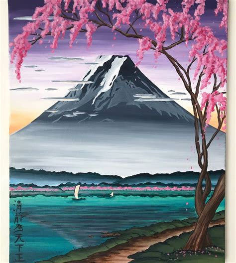 Mt Fuji Artwork . Japanese Art - Etsy | Japan painting, Japanese art ...