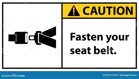 Please Fasten Your Seat Belt.sign Caution Stock Vector - Illustration of plane, protection ...