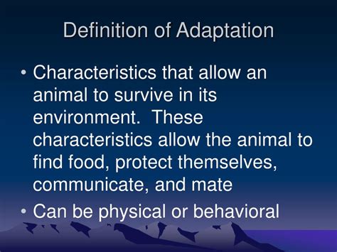 PPT - Definition of Adaptation PowerPoint Presentation, free download ...