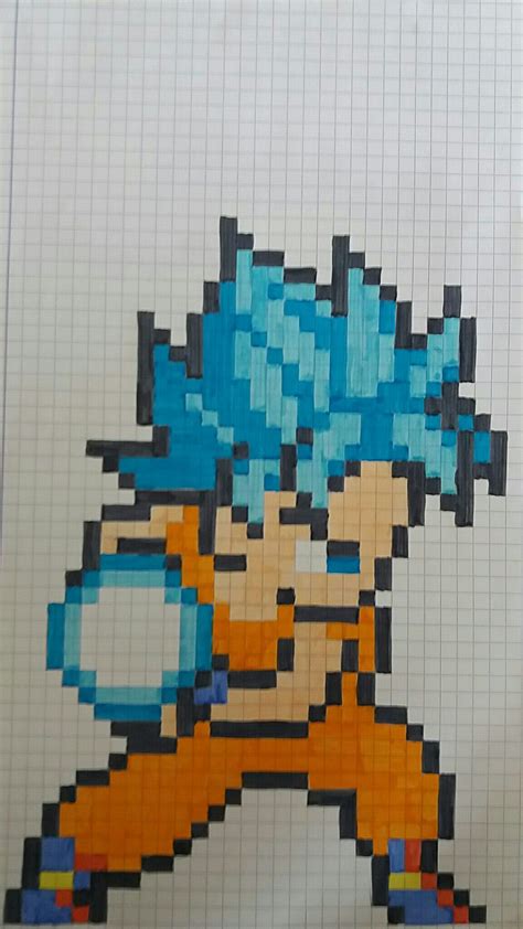 pixel art sangoku super saiyan 4 - carracingwallpaperhd