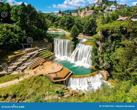 Jajce Waterfall in Bosnia and Herzegovina, Europe. Editorial Image ...