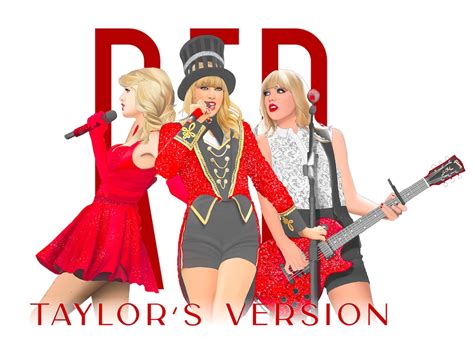 Taylor Swift Red Taylors Version Glossy Print | Etsy