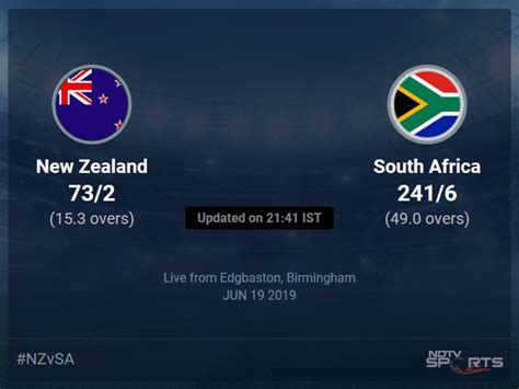 New Zealand vs South Africa live score over Match 25 ODI 11 15 updates ...