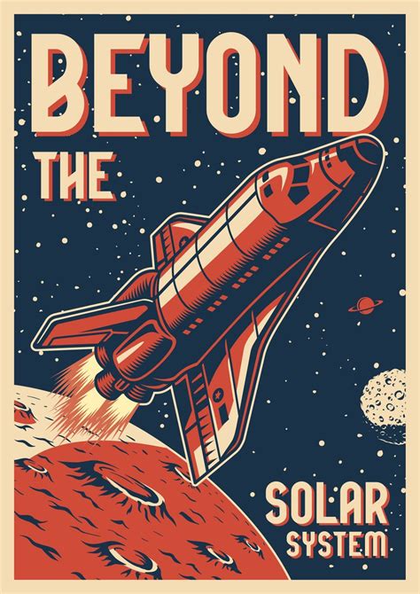 Retro Space Poster Space Travel Poster Space Wall Art Retro - Etsy Australia