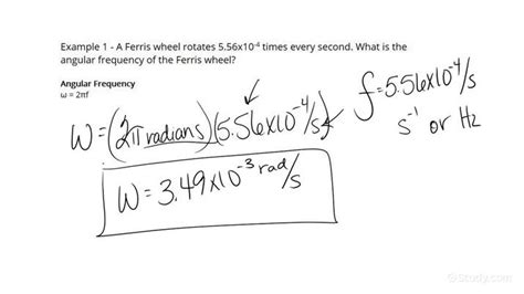 How to Calculate Angular Frequency Given Standard Frequency | Physics | Study.com