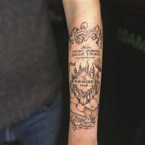 Harry Potter Marauders Map Tattoo