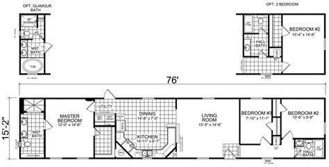 2 Bedroom 2 Bath Single Wide Mobile Home Floor Plans | Viewfloor.co