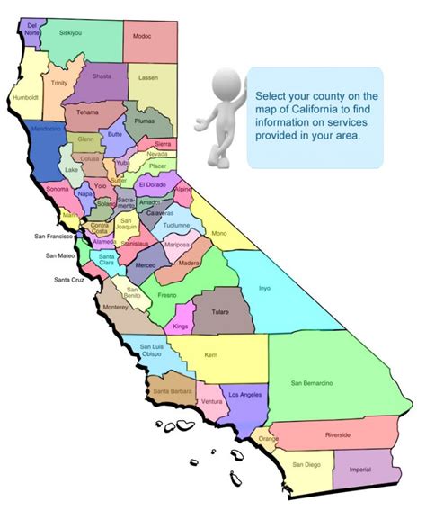 Find Services In Your Area - Interactive Map Of California Counties - Printable Maps