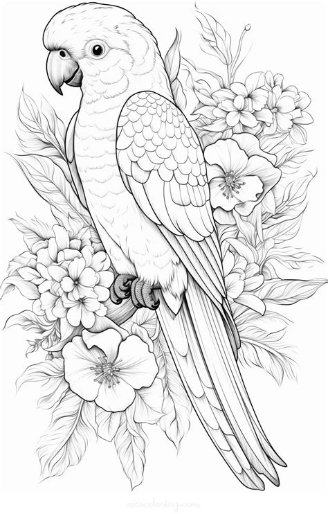 Hummingbird Garden Coloring Page