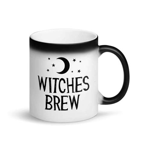 Witches Brew Mug Halloween Witch Gifts Witchy Coffee Mugs Beverage Matte Black Magic Heat ...