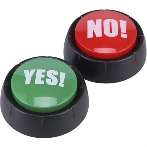 2X ANSWER BUTTON Yes Button No Buzzer Buttons Funny Communication Answer Buzzers $21.59 ...