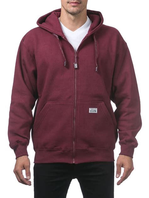 Pro Club Men's Heavyweight Full Zip Fleece Hoodie - Walmart.com