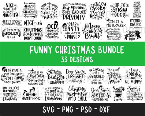 Funny Christmas SVG Bundle Christmas Sign Svg Merry - Etsy