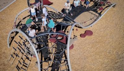 Legacy Sports Bell Bank Park - Playground Climbing Net Fun