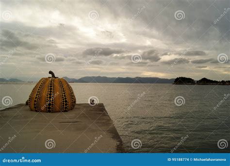 Pumpkin Sculpture, Naoshima Island Stock Photo - Image of naoshima, autumn: 95188774