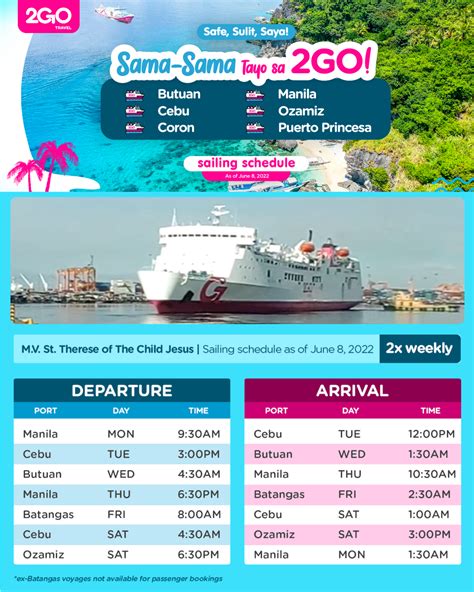 2GO Travel — Schedules