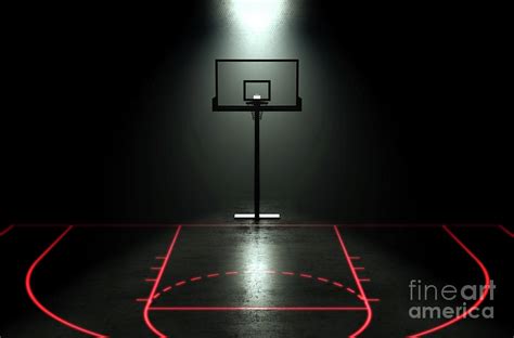 Futuristic Basketball Hoop Digital Art by Allan Swart