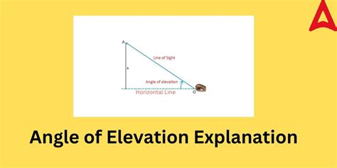 Angle of Elevation- Definition, Formula, Diagram, Examples