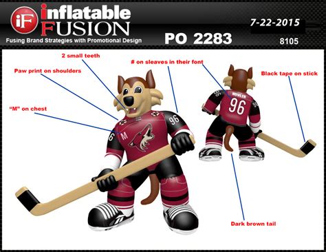 Custom Inflatable, Inflatable Mascot, Inflatable Hockey, Arizona Coyotes