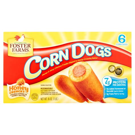 Foster Farms Honey Crunchy Flavor Corn Dogs, 6 count, 16 oz – Walmart ...