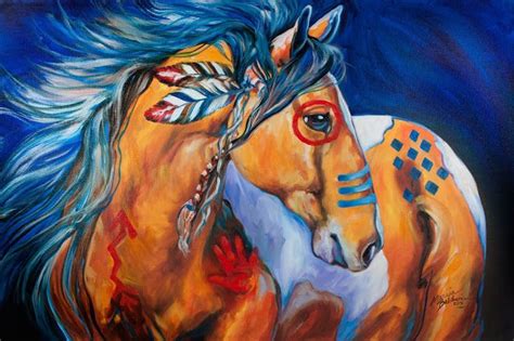 Native American War Horse Paintings