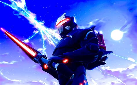 Fortnite, fortnite, game, playstation, pc, sky, omega, black, red, blue ...