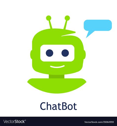 Robot or chatbot logo template chat bot icon Vector Image