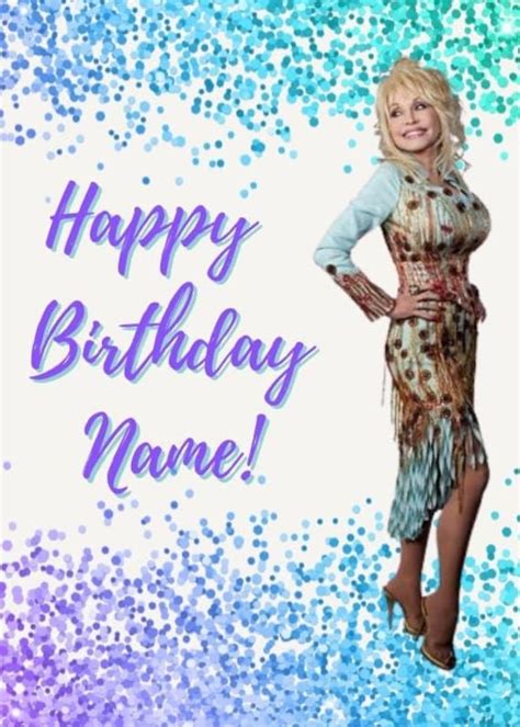 Dolly Parton Digital Happy Birthday Printable Card - Etsy UK | Birthday ...